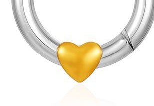 Fashion Trend Stylish Round Gold Love Earrings