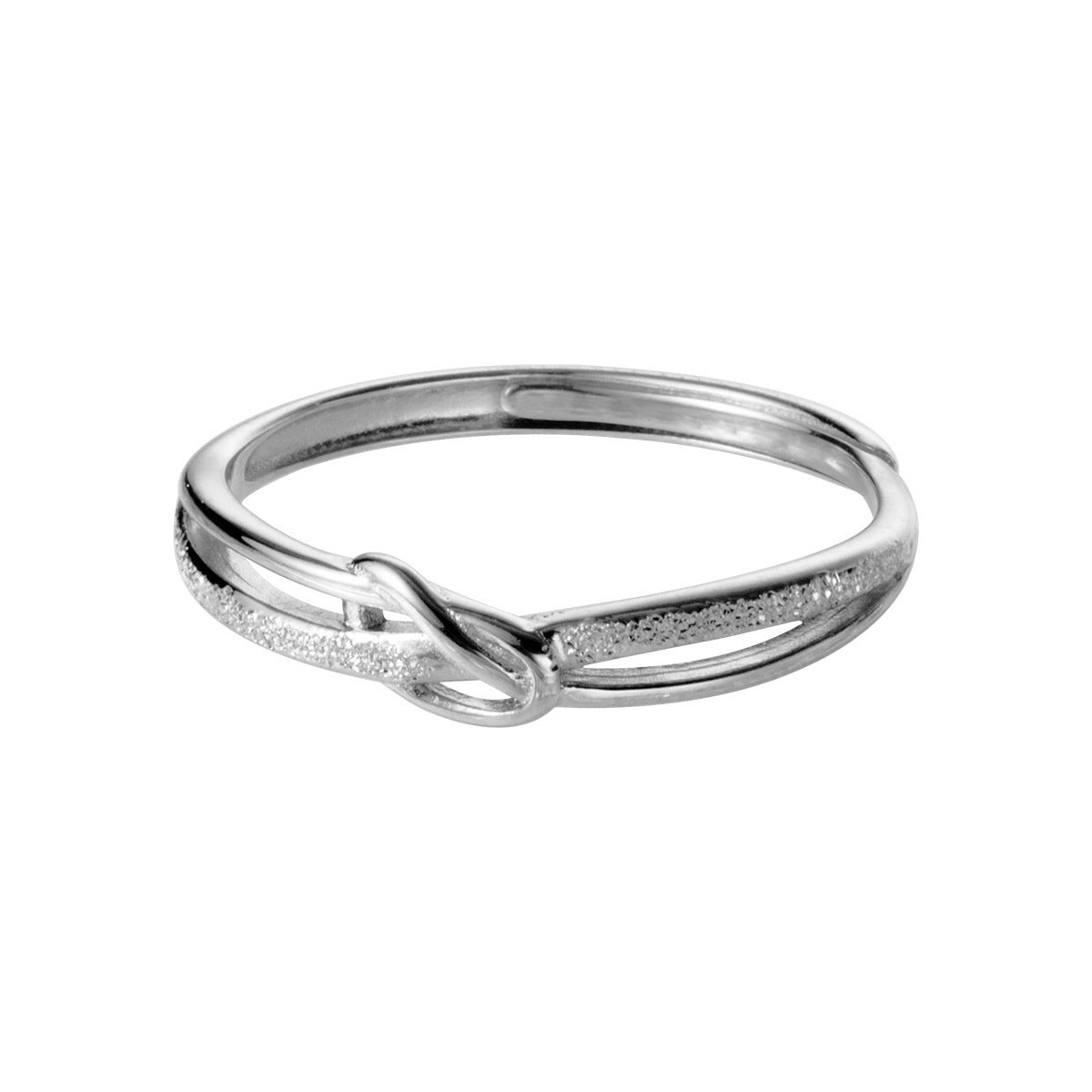 Sterling Silver Starry Frosted Bends And Hitches Ring Niche