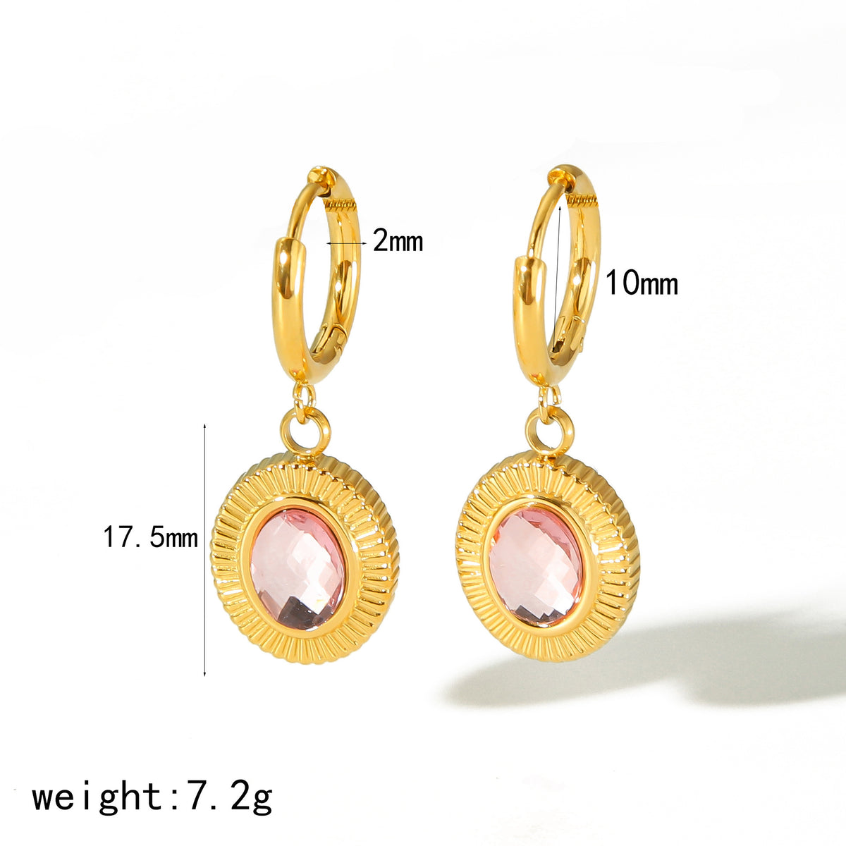 Oval Zircon Titanium Steel Ring Female Niche