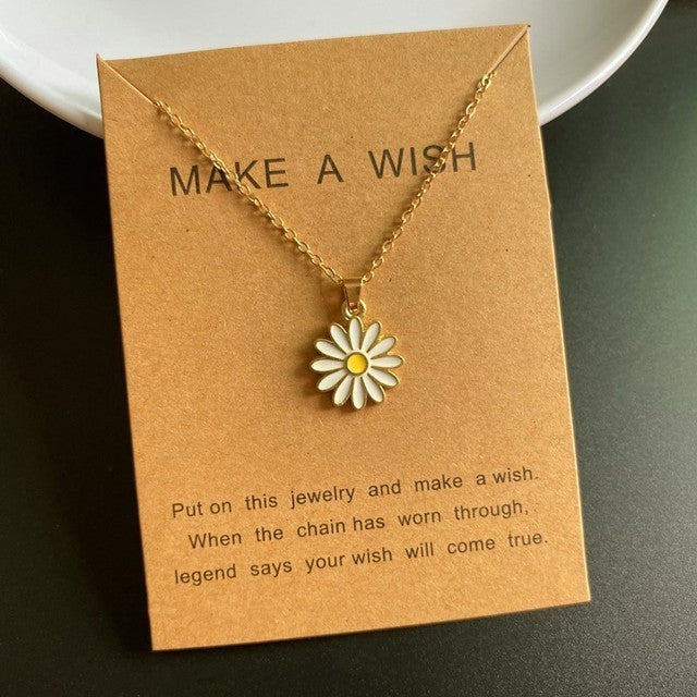 Women's Fashion Sunflower Pendant Necklace