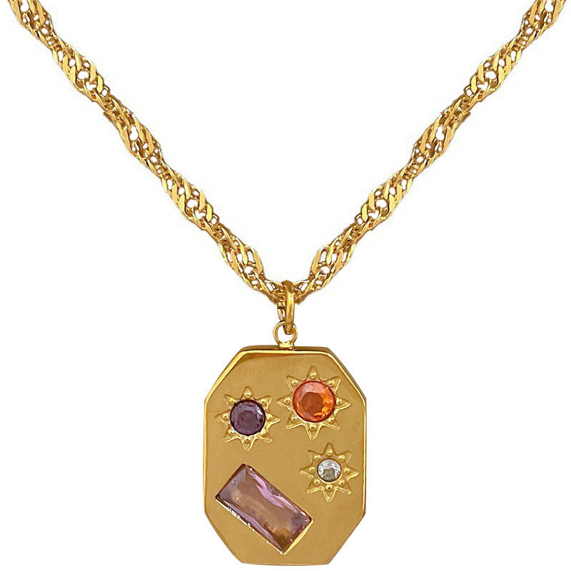Square Galaxy Necklace For Women