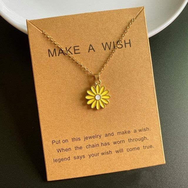Women's Fashion Sunflower Pendant Necklace