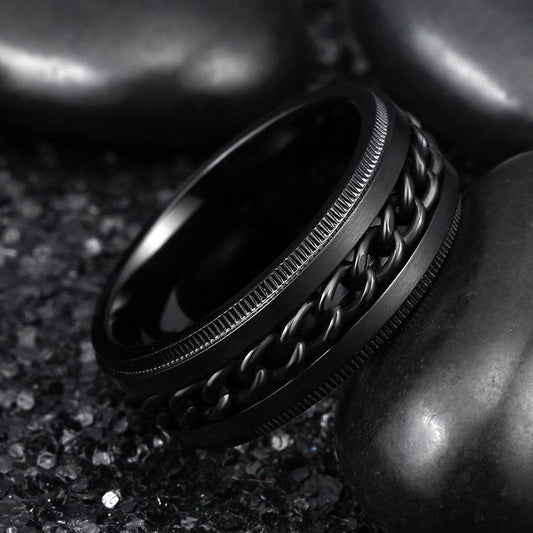 Two-color Cross Love Girl Ring Fashion Personality