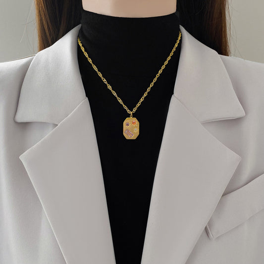 Square Galaxy Necklace For Women