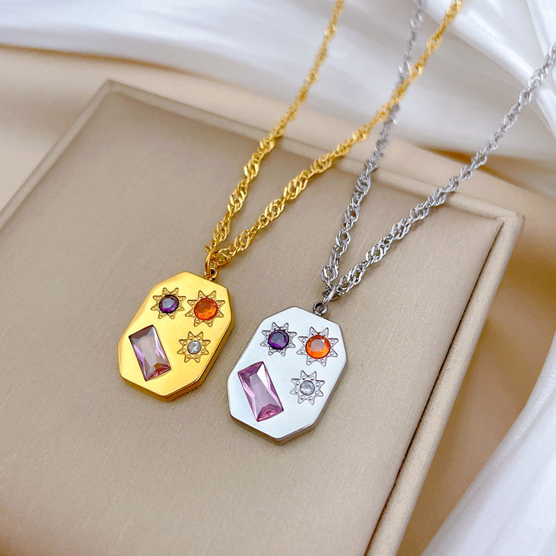 Square Galaxy Necklace For Women