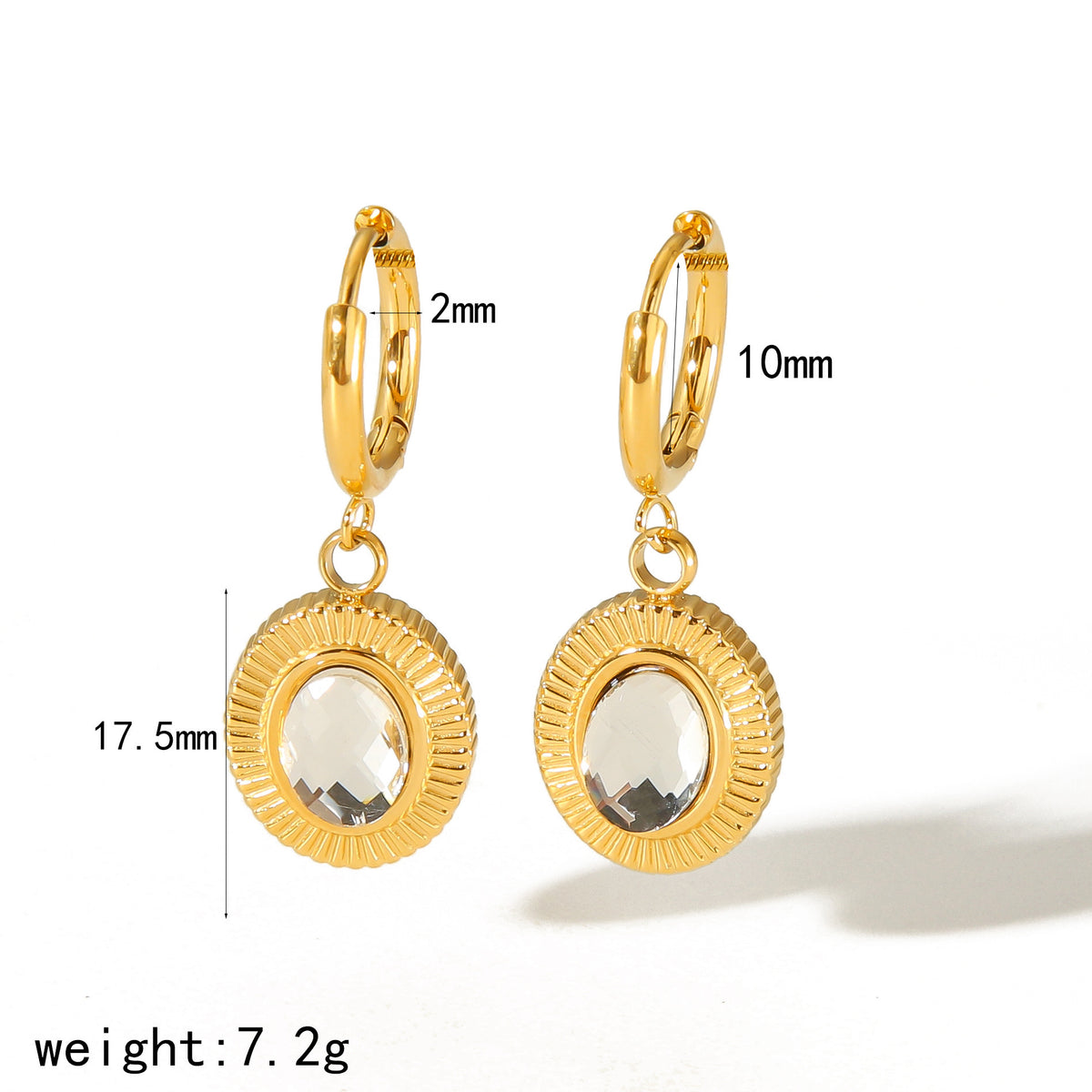 Oval Zircon Titanium Steel Ring Female Niche