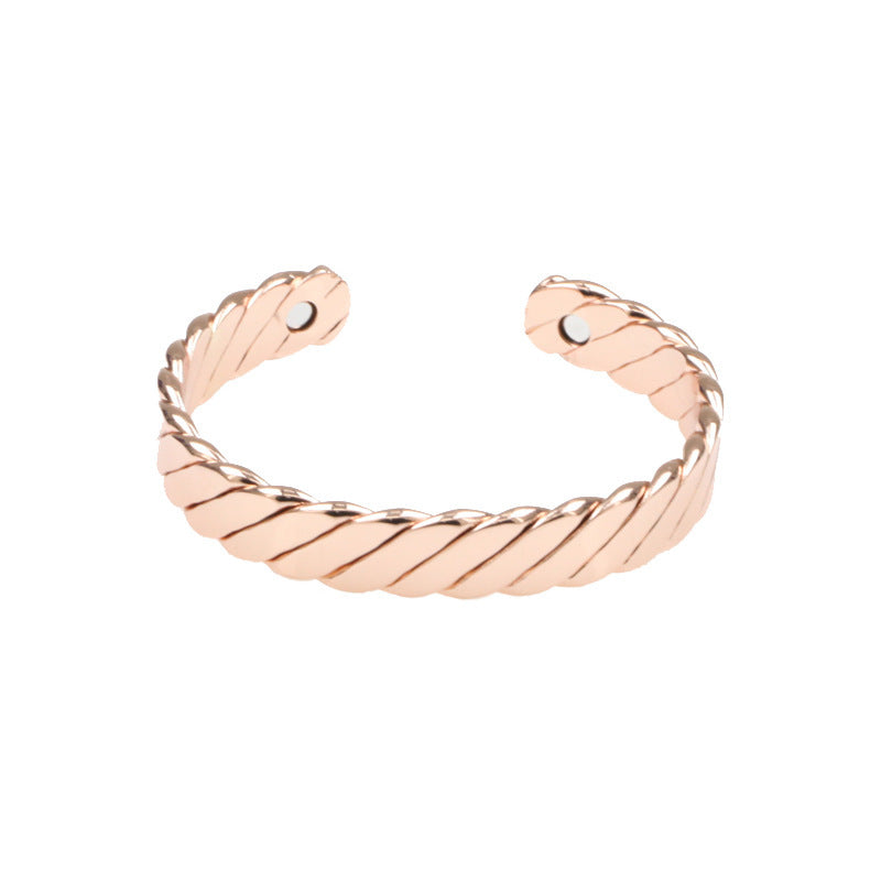 Rose Gold Copper Bracelet Large S Magnetic