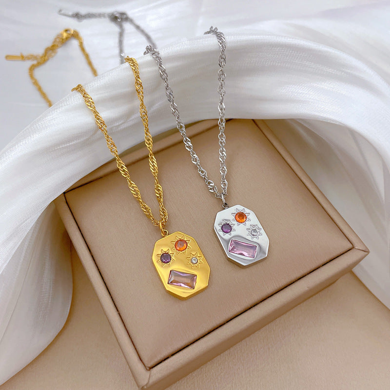 Square Galaxy Necklace For Women