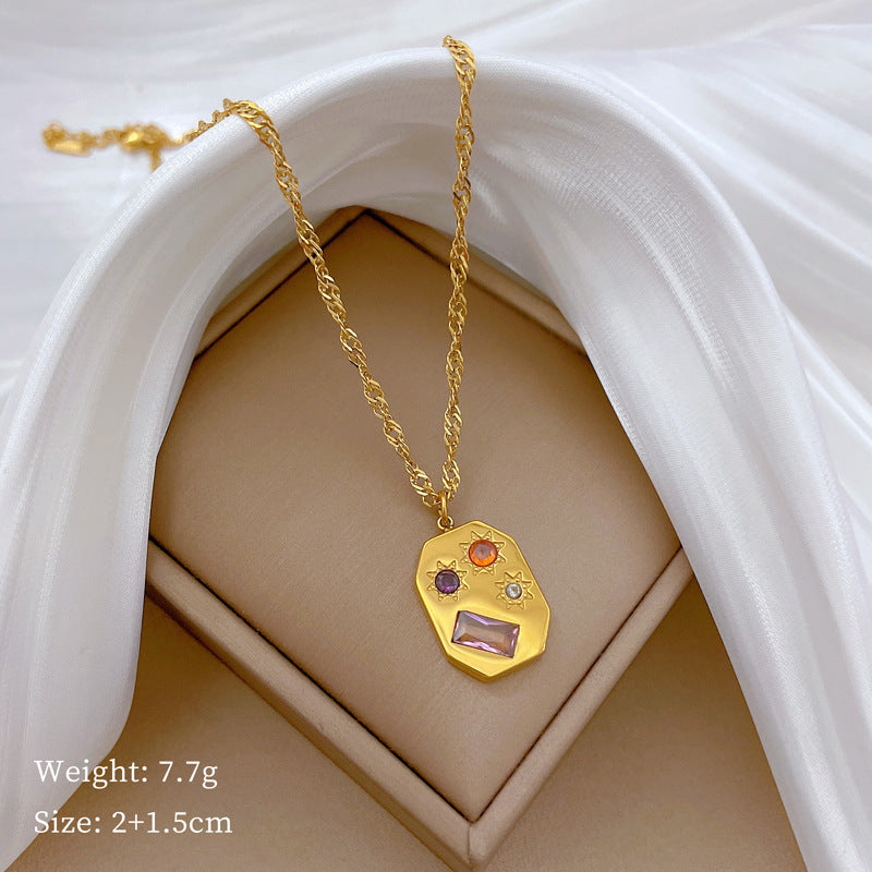 Square Galaxy Necklace For Women