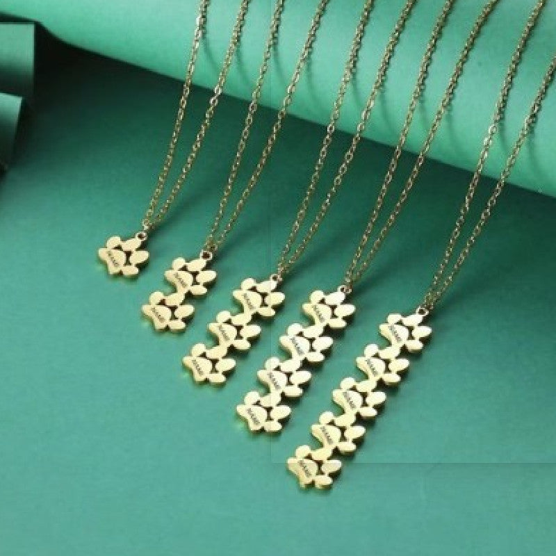 Stylish Personality Cute Stainless Steel Cat Claw Necklace
